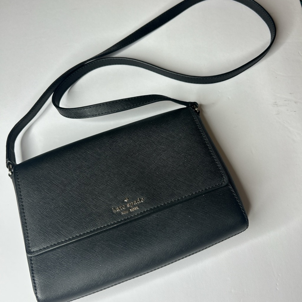 Kate Spade Black Patterned Interior Crossbody Han… - image 1